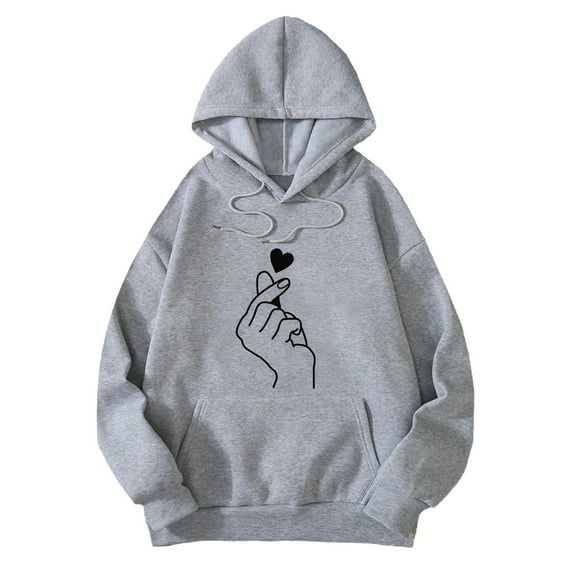 Bibifish Women Graphic Hoodies Casual Autumn Long Sleeve Pullover Tops Funny Printed Stylish Hooded Sweatshirts For Daily Wear