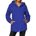 thumbnail image 1 of Bibifish Women Jackets Fall Lightweight Long Sleeve Zip Up Hooded Windbreaker Outdoor Travel Hiking Windproof Breathable Coats With Pocket, 1 of 3