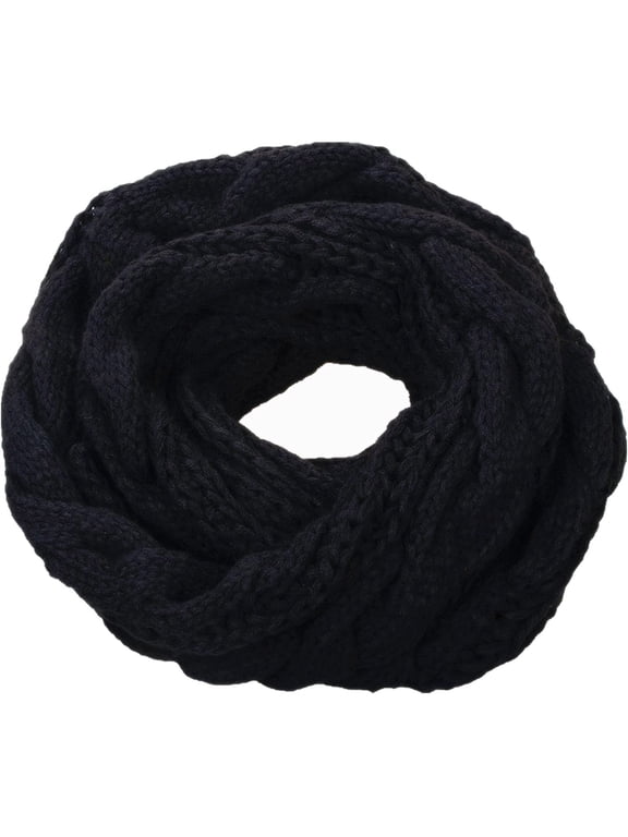 Women'S Infinity Scarf Cute Solid Color Knitted Loop Scarf Styling Winter Outdoor Themed Cozy Warm Neck Warmer For Ladies