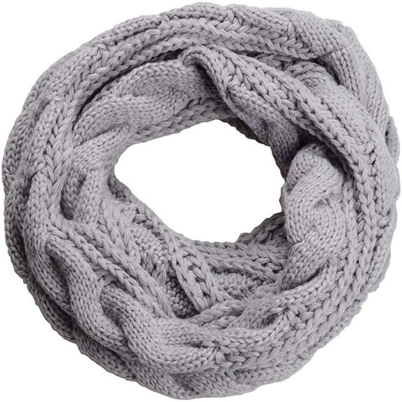 Bibifish Women'S Infinity Scarf Cute Solid Color Knitted Loop Scarf Styling Winter Outdoor Themed Cozy Warm Neck Warmer For Ladies