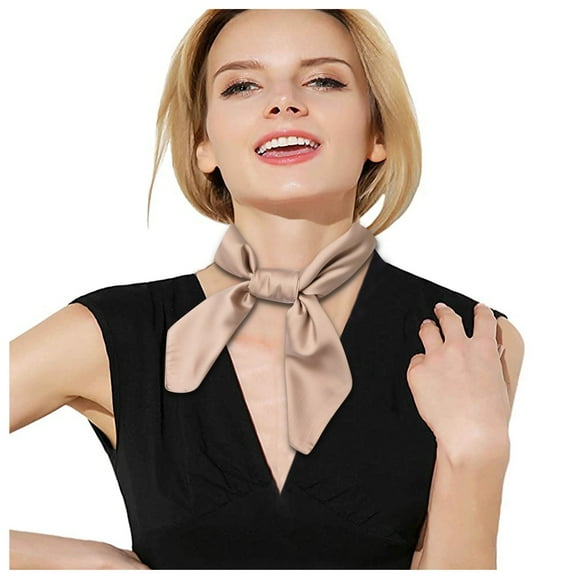 Bibifish Women'S Satin Scarf Cute Solid Elegant Small Scarf Styling Office Streetwear Casual Daily Wear Decorative Ladies Scarf