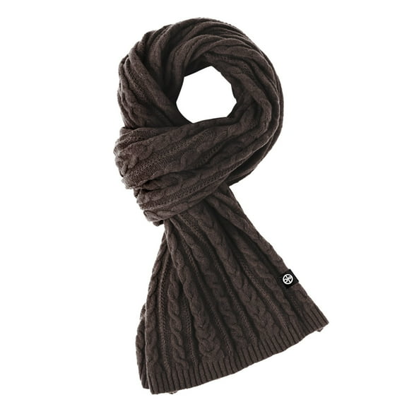 Bibifish Women'S Scarf Solid Color Retro Cable Knitt Long Scarf Soft Cozy Winter Cold Weather Outdoor Warm Cape Knitted Long Scarf