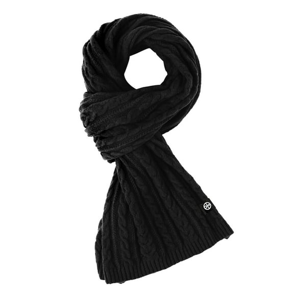 Bibifish Womens Scarf Solid Color Cable Knit Pattern Scarf Soft Stylish Knitted Fall Winter Daily Wear Warm Comfy Scarf For Ladies