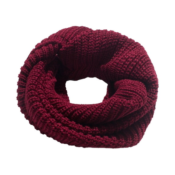Bibifish Women'S Scarf Trendy Solid Color Knitted Infinity Scarf Ribbed Knitted Cozy Winter Styling Cold Weather Neck Warmer For Ladies