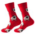 thumbnail image 1 of Bibifish Women Socks Autumn Winter Dog Printed Medium Cube Socks Soft And Breathable Mid Calf Socks Novelty Funky Ladies Crew Socks, 1 of 2