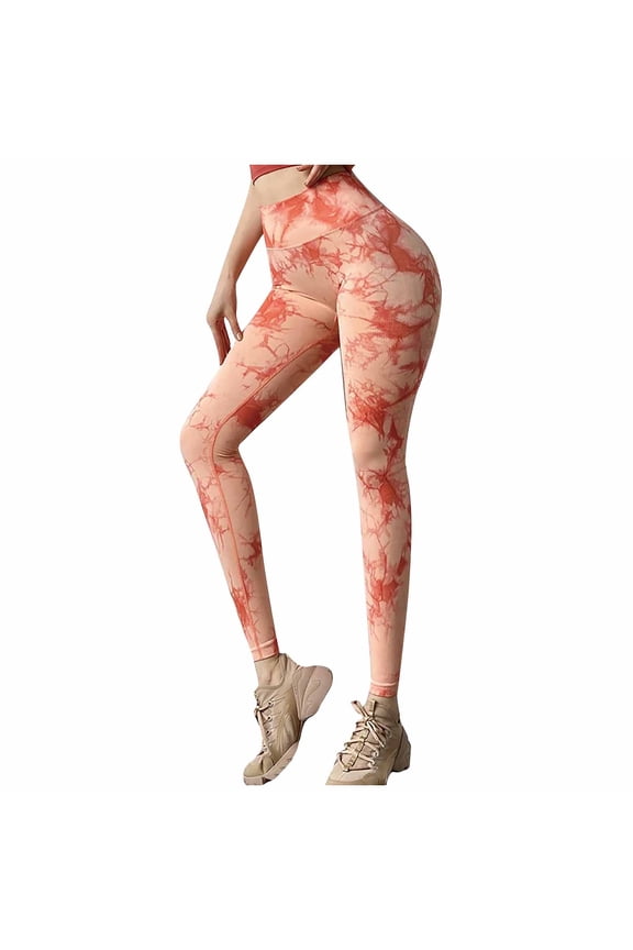 Women's Leggings Tie Dye Print Fitness Leggings Casual Stretch Soft Workout Leggings Sport Exercise And Daily Leisure Wear