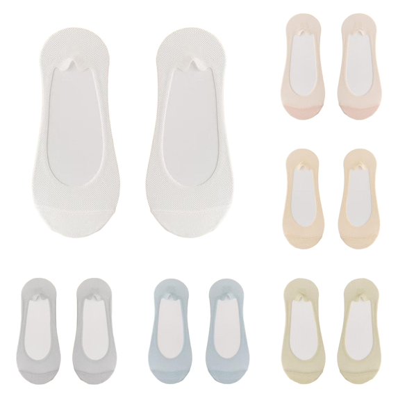 Bibifish Women's No Show Socks Thin Mesh Cotton with Silicone Grips ...