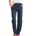 thumbnail image 1 of Bibifish Women's Pants Lightweight Drawstring Sweatpants Elastic Waist Solid Color Soft Comfy Loose Fit Daily Wear Pants With Pockets, 1 of 5