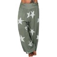 thumbnail image 1 of Bibifish Women's Pants Loose Star Print Plazzo Pants Plus Size Lantern Style Long Pants Casual Soft Daily Loungewear Comfortable Fashion Wear Trousers, 1 of 8