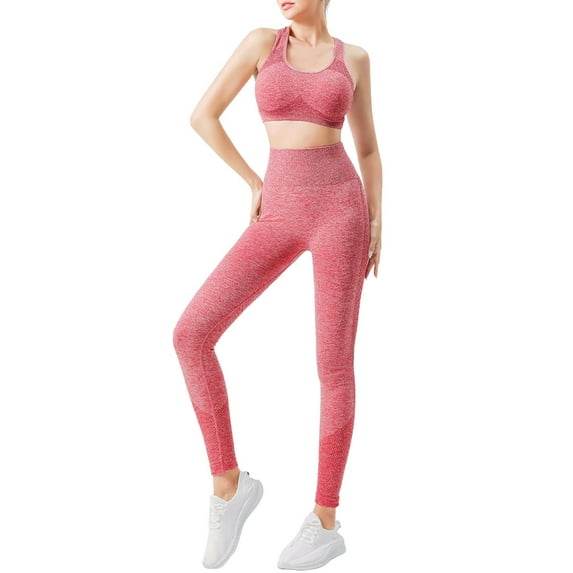Bibifish Womens 2 Pc Sports Sets Black Racerback Crop Tops & Leggings Breathable Quick Dry Yoga Fitness Daily Cute Yoga Sports Sets