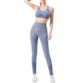 thumbnail image 1 of Bibifish Womens 2 Pc Sports Sets Black Racerback Crop Tops & Leggings Breathable Quick Dry Yoga Fitness Daily Cute Yoga Sports Sets, 1 of 4