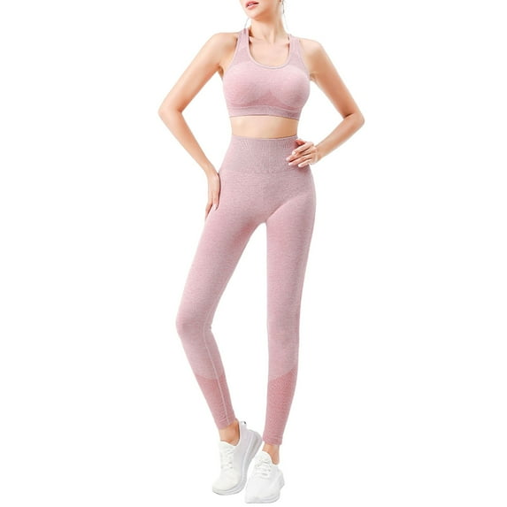 Bibifish Womens 2 Pc Sports Sets Black Racerback Crop Tops & Leggings Breathable Quick Dry Yoga Fitness Daily Cute Yoga Sports Sets