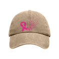 thumbnail image 1 of Bibifish Womens Baseball Cap Cancer Awareness Distressed Washed Tone Adjustable Outdoor Sun Headcaps, 1 of 4