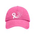 thumbnail image 1 of Bibifish Womens Baseball Cap Cancer Awareness Distressed Washed Tone Adjustable Outdoor Sun Headcaps, 1 of 4