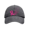 thumbnail image 1 of Bibifish Womens Baseball Cap Cancer Awareness Distressed Washed Tone Adjustable Outdoor Sun Headcaps, 1 of 4