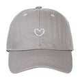 thumbnail image 1 of Bibifish Womens Baseball Cap White Heart Embroidery Breathable Adjustable Cap Buckle Casual Daily Outings & Outdoor Sun Protection Cap, 1 of 2