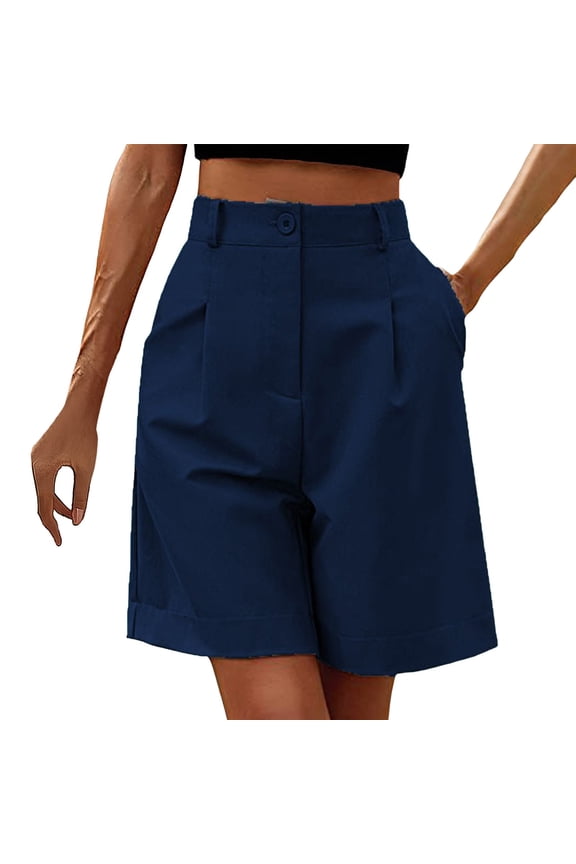 Womens Bermuda Shorts Thin Loose Straight Leg Casual Knee Length Breathable Wide Leg Shorts Straight Leg Shorts