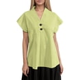 Bibifish Womens Blouses V Neck Short Dolman Sleeve Tunic Length Tops ...