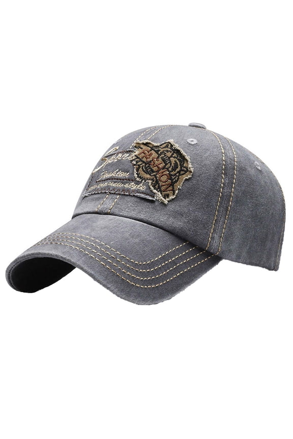 Womens Burgundy Denim Baseball Cap Embroidered Patch Hat Contrast Stitching Soft Lightweight Casual Daily Leisure Outdoor Cap