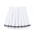 thumbnail image 1 of Bibifish Womens Casual Commuting Skirts Solid Color Sport Style Elastic Waist Loose Relaxed Cut Daily Work Skirts, 1 of 4