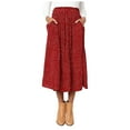 thumbnail image 1 of Bibifish Womens Casual Skirts Relaxed Loose-Fit A-Line Skirts Solid Color Simple Daily Wear Mini Skirts, 1 of 6