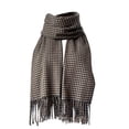 thumbnail image 1 of Bibifish Womens Classic Houndstooth Scarf Fringed Hem Warm Stylish Neck Wrap for Winter & Fall windproof soft scarf trendy fall winter outfit, 1 of 4