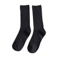 thumbnail image 1 of Bibifish Womens Crew Socks Stripped Pattern Knitted Socks Solid Color Soft Comfy Spring Fall Daily Wear Colorful Above Ankle Socks, 1 of 3