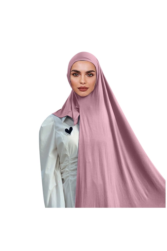 Womens Dark Gray Hijab Scarf Soft Draping Long Head Wrap Comfortable Breathable ladies Headwear comfortable Muslim Head Scarf