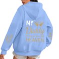 thumbnail image 1 of Bibifish Womens Drawstring Hoodies With Letter Print Angel Wing Sleeve Hoodies With Pocket Oversized Fit Casual Memorial Daily Wear Hoodies, 1 of 6