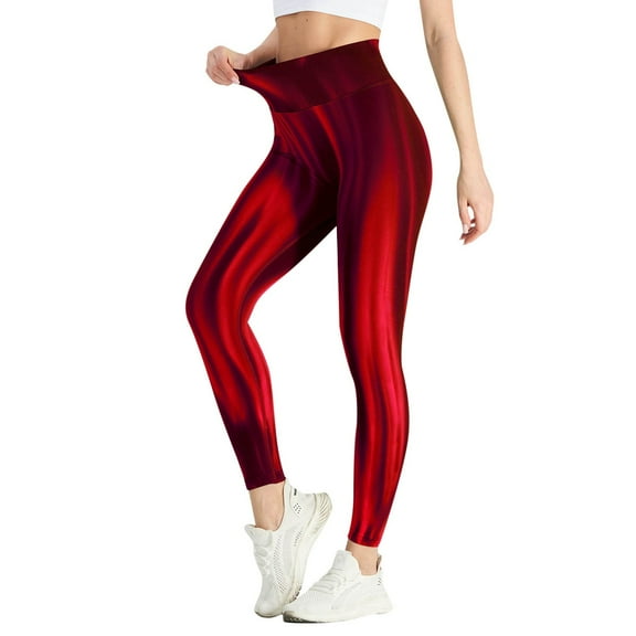 Bibifish Womens Fitness Tie Dye Print Yoga Leggings High Waist Breathable Lightweight Trendy Style Lifting Running Sports Tights For Ladies