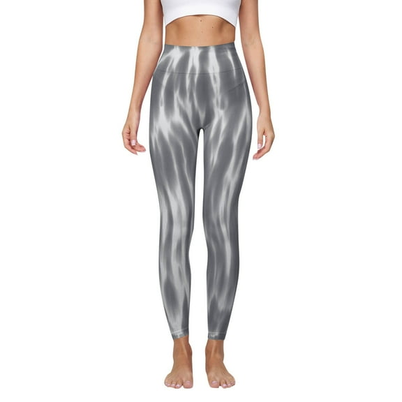 Bibifish Womens Fitness Tie Dye Print Yoga Leggings High Waist Breathable Lightweight Trendy Style Lifting Running Sports Tights For Ladies