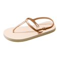 thumbnail image 1 of Bibifish Womens Flat Sandals Bohemian Feminine Laid-Back Thong Elastic Slingback Footbed Woven Floral Pearl Flat Sandals Summer Casual Sandals, 1 of 8