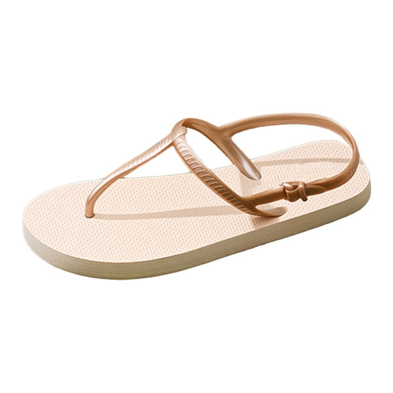 Bibifish Womens Flat Sandals Bohemian Feminine Laid-Back Thong Elastic Slingback Footbed Woven Floral Pearl Flat Sandals Summer Casual Sandals