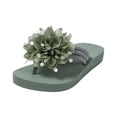 thumbnail image 1 of Bibifish Womens Flip Flops Flower Decor Flat Sole Thong Sandals Casual Lightweight Summer Beach Slippers, 1 of 8