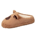thumbnail image 1 of Bibifish Womens Fuzzy Slippers Capybara Winter Nonâ Thick Plush Soft Sole Maternity Slippers Indoor Plush Slippers, 1 of 9
