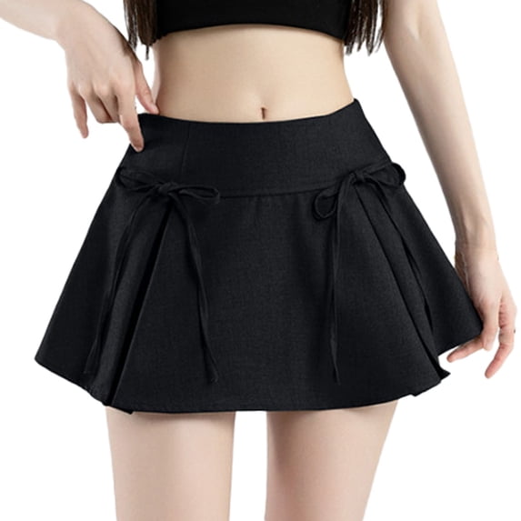 Bibifish Womens Glossy Mini Skirts Ruffled Hem -Hugging Shiny Surface Party Casual Short Skirts