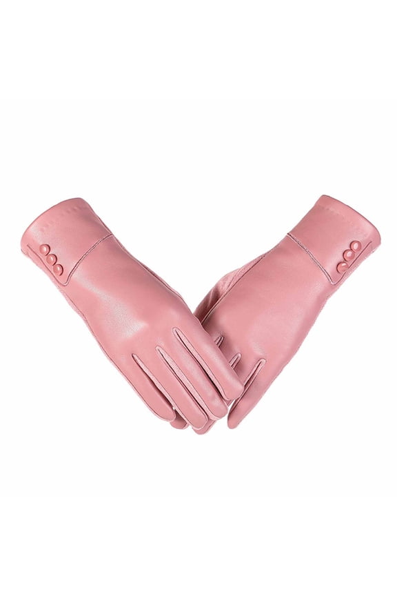 Womens Gloves Black Touchscreen Leather Gloves Slim Fit Soft Lined Winter Warm Windproof Outdoor Driving Daily Wear Gloves