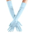 thumbnail image 1 of Bibifish Womens Gloves Elegant Long Satin Gloves Formal Solid Color Smooth Ceremonies Wedding Party Wear Gloves For Ladies, 1 of 3