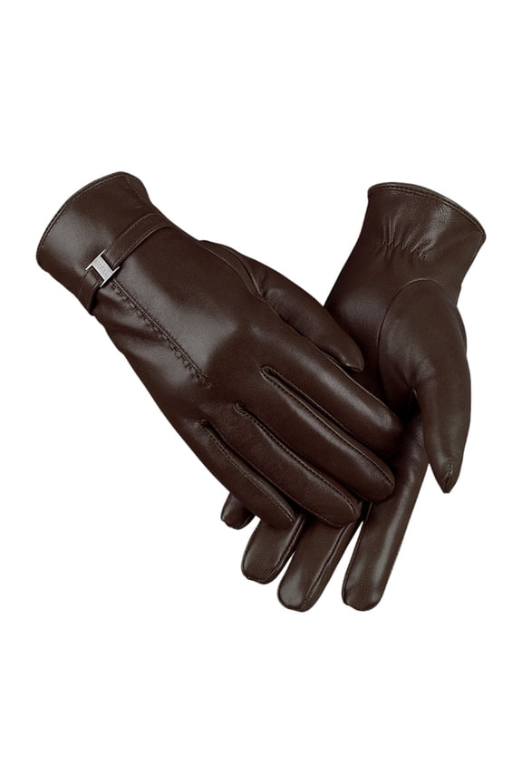 Womens Gloves Elegant Solid Color Leather Gloves Slim Fit Winter Warm Comfy Daily Wear Outdoor Windproof Commuting Gloves