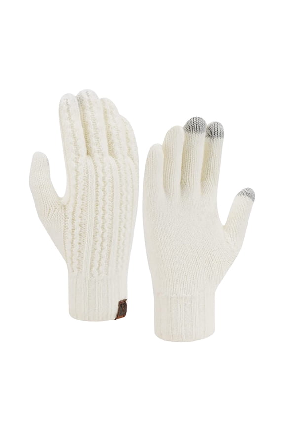 Womens Gloves Nitted Gloves Solid Cable Knit Touchscreen Gloves Styling Winter Outdoor Shopping Travel Warm Gloves For Ladies