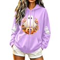 thumbnail image 1 of Bibifish Womens Halloween Zip Up Hoodies Graphic Fleece Hooded Sweatshirts Long Sleeve Pockets Fall Winter Hooded Sweatshirts, 1 of 5