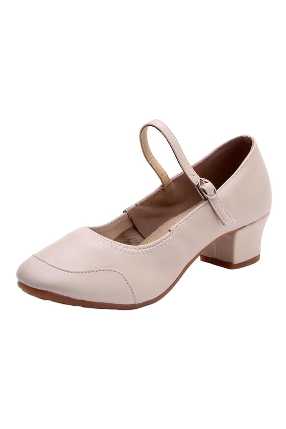 Womens Heeled Sandals Elegant Plush Closed Toe Ankle Buckle Soft Padded Footbed Heeled Sandals Stable Summer Office Work Sandals
