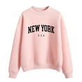 thumbnail image 1 of Bibifish Womens Hoodies Autumn Winter Crew Neck Sweatshirts Oversized Casaul Letter Print Long Sleeve Pullover Sweatshirts For Ladies, 1 of 4