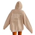 thumbnail image 1 of Bibifish Womens Hoodies Back Text Graphic Hooded Sweatshirts Oversized Long Sleeve Pullover Tops Casual Loose Outfits, 1 of 5