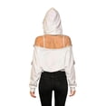 thumbnail image 1 of Bibifish Womens Hoodies Fall Mesh Rhinestone Back Cutout Hooded Sweatshirts Oversized Loose Fit Pullover Tops, 1 of 8