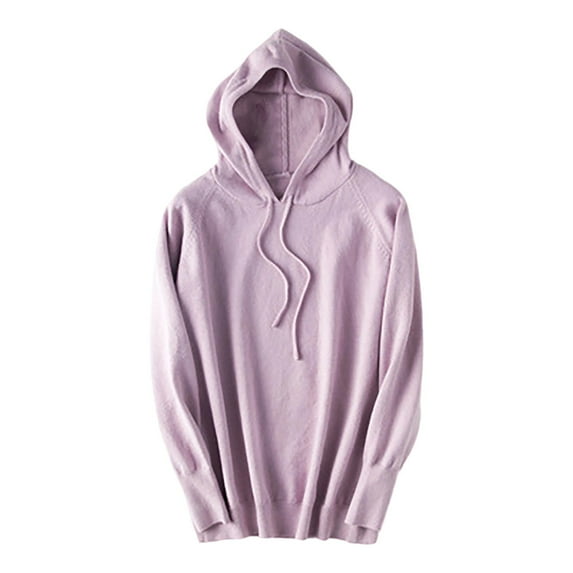Bibifish Womens Hoodies Oversized Soft Fall Winter Knit Hooded sweatshirts Long Sleeve Solid Color Pullover Drawstring Workout Ladies Outfits