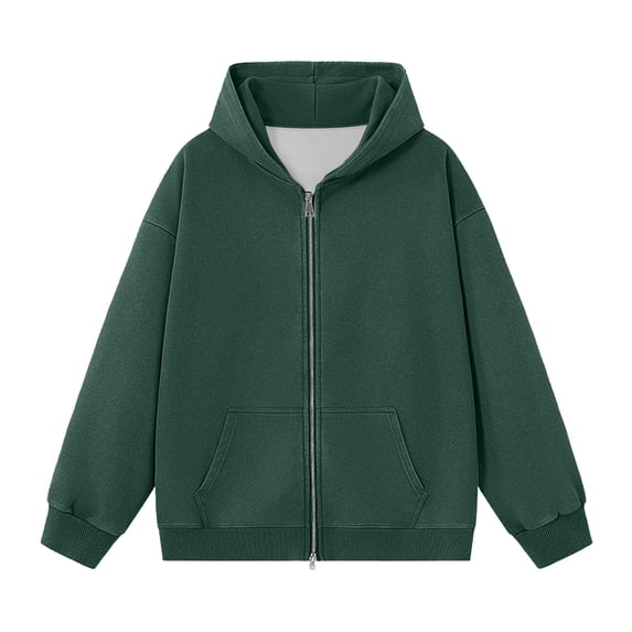 Bibifish Womens Hoodies Two‑way zipper Hooded Sweatshirts Relaxed Fit Casual Long Sleeve Hooded Sweatshirts