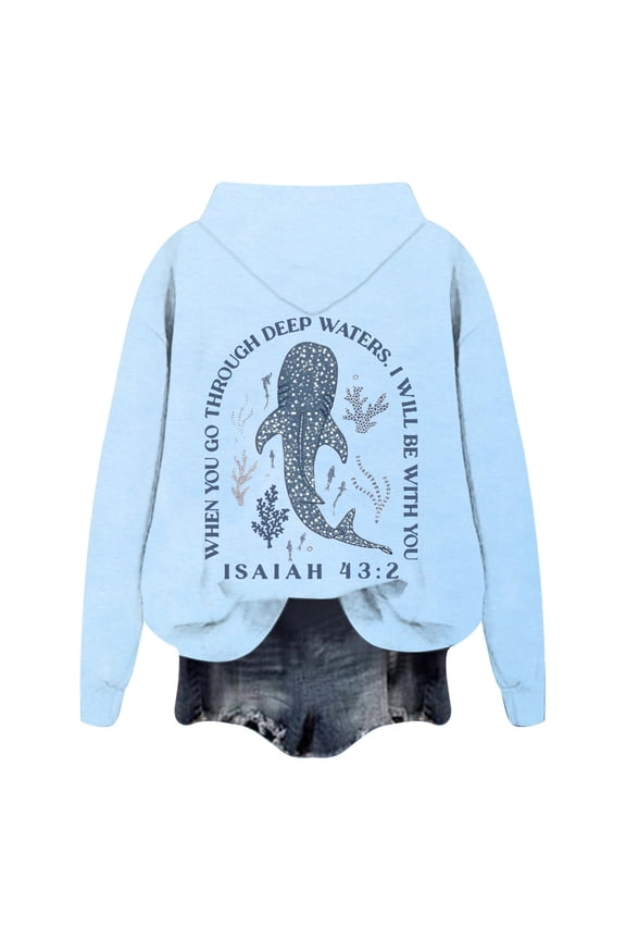 Womens Hoodies Graphic Animal Print Long Sleeve Drawstring Pullover Tops Casual Comfy Stylish Sweatshirts