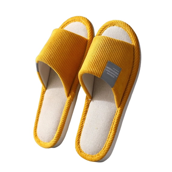 Bibifish Womens House Slippers Cute Fall Winter SweatâWicking Linen Slippers Nonâ Floor Indoor FourâSeason Slippers