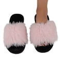 thumbnail image 1 of Bibifish Womens House Slippers Fluffy Long Lined Slide Slippers Warm Cozy Indoor Casual Home Shoes, 1 of 3